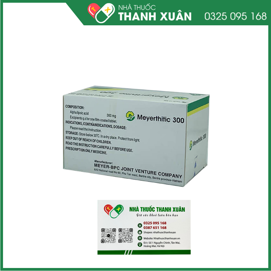 Meyerthitic 300 điều trị duy trì các rối loạn cảm giác do bệnh viêm đa dây thần kinh đái tháo đường